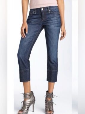 Joe’s Jeans Socialite Kicker Cropped Jeans Size 32 Dark Wash